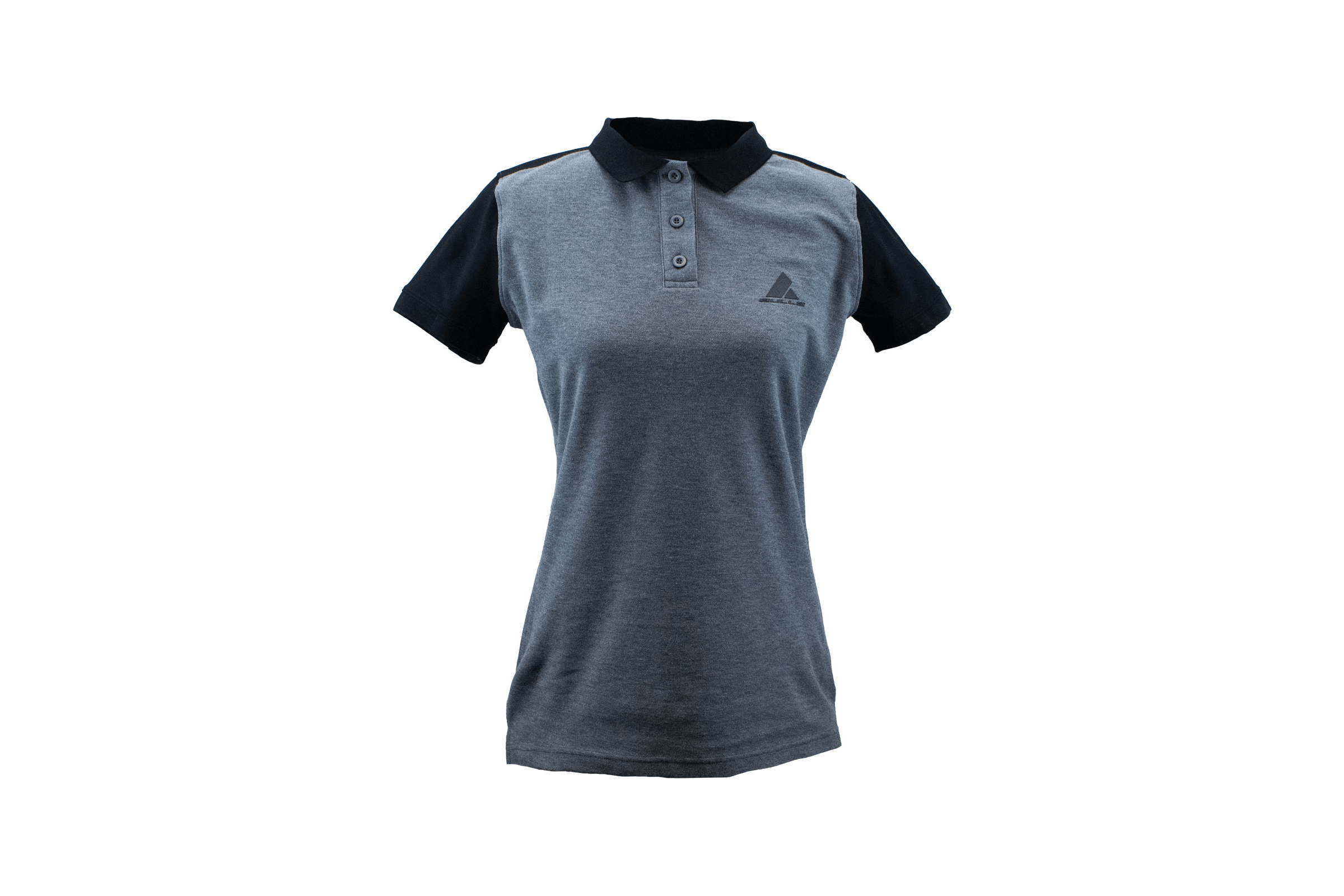 BULLS - Polo Damen T-Shirt schwarz/grau-meliert