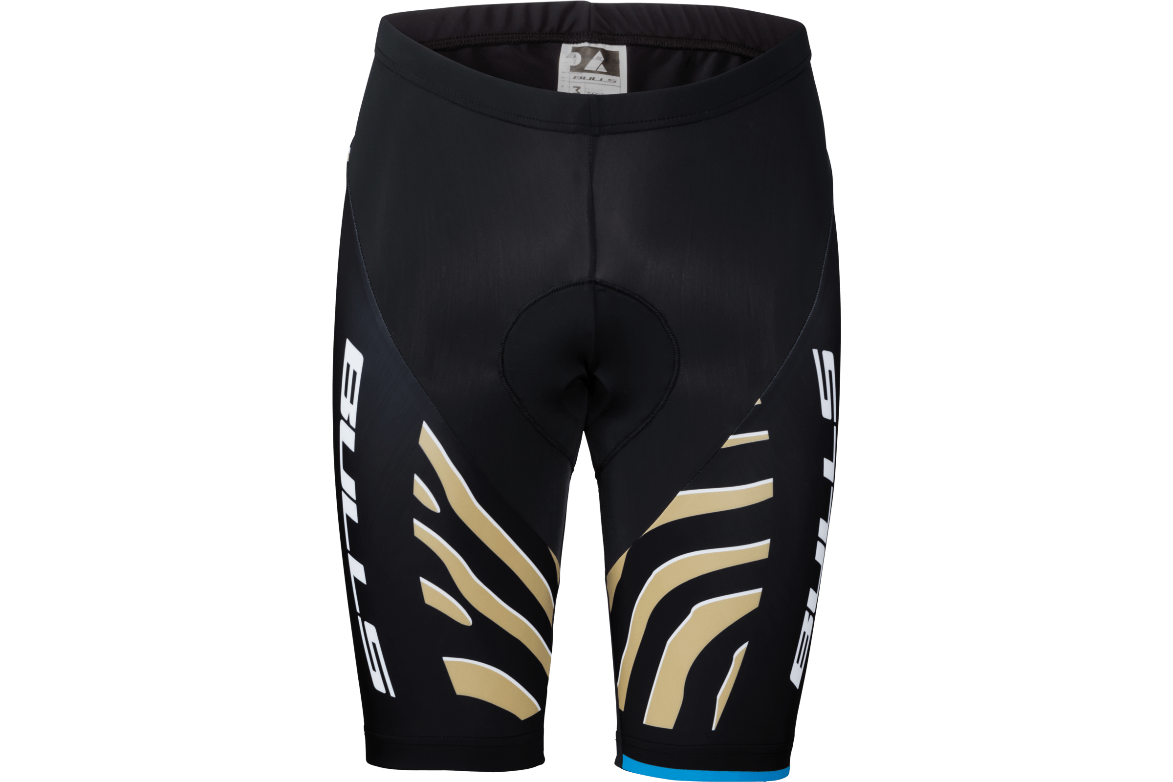 Bulls - Zebra Gold Herren Radhose kurz schwarz/gold